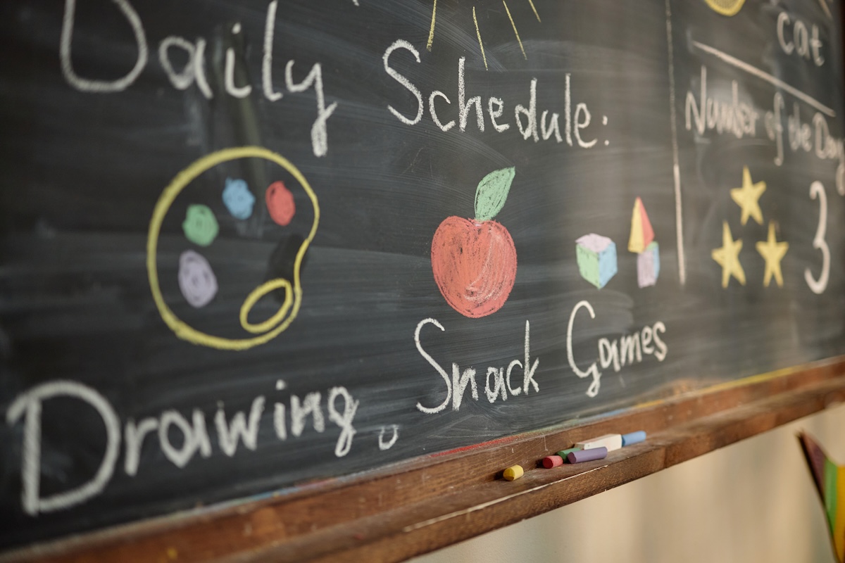 Children enjoying meal time
